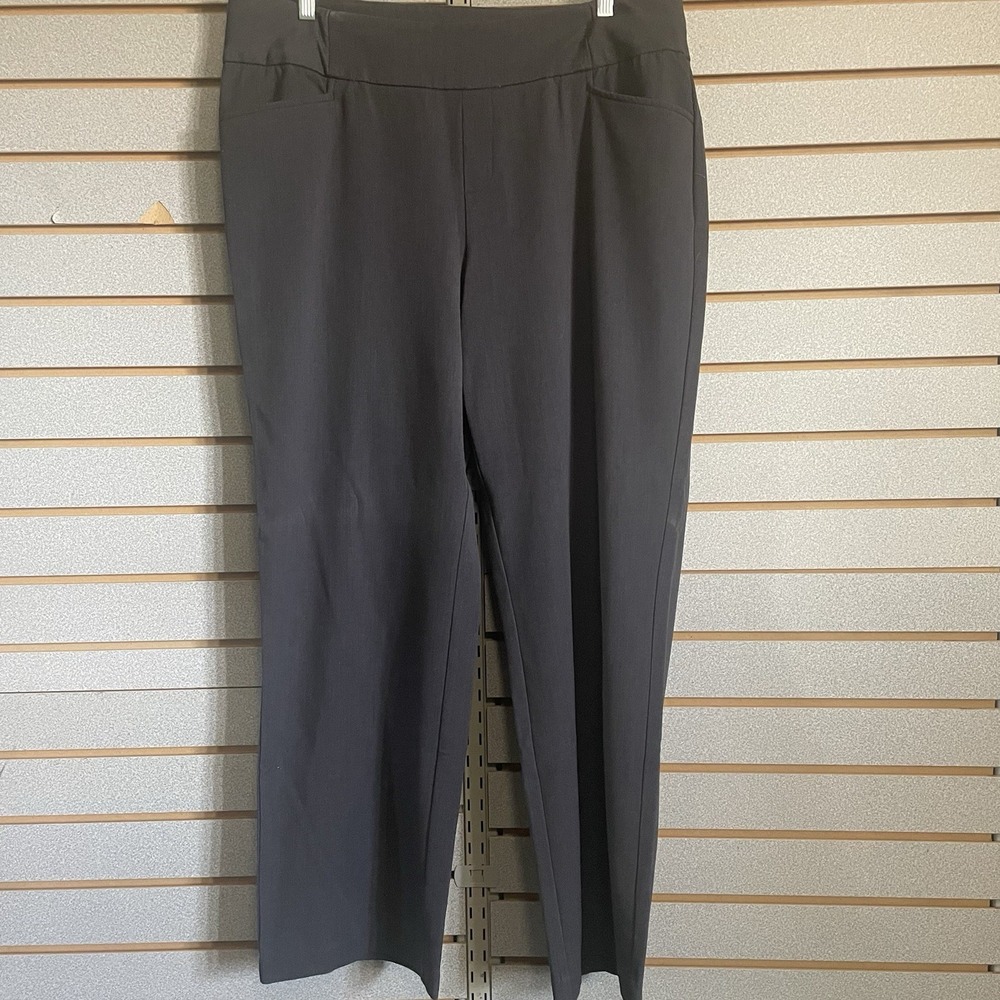 Christopher & Banks Size 16 Gray Dress Pants‎ Slacks Front Pockets Stretch Waist